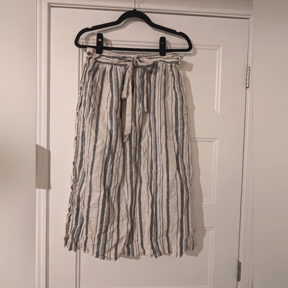 Zara linen midi skirt with pockets - Picture 1 of 4